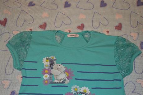 158 164 170 176 tyrkysové třičko s kamínky, 170