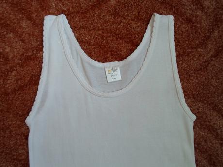 Bílé tričko triko nátělník košilka, estyle,134