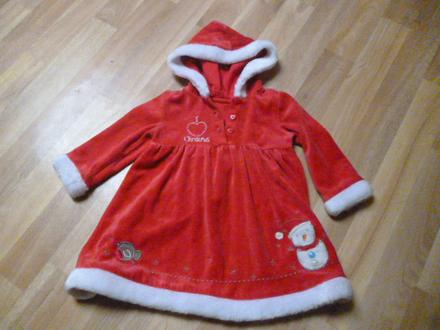 Vánoční šaty vel. 9-12 m, 74