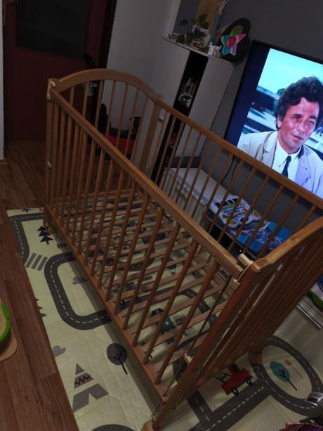 Dětská postýlka s matrací a chranicem, šířka (cm): 60,délka (cm): 120