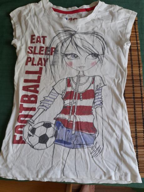 Tričko, triko s fotbalovou holkou, 128