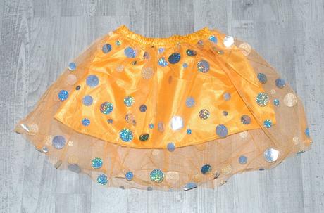 Tylová sukýnka s duhovými flitry více barev,