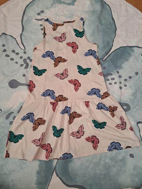 Šaty s motýlky, h&m,122