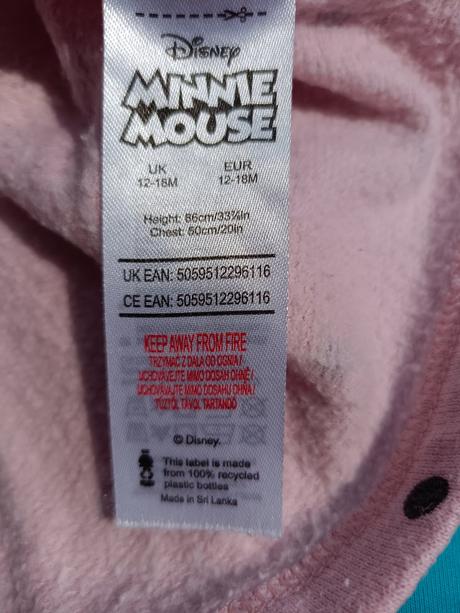 Mikino-šaty myška minnie, tesco,74