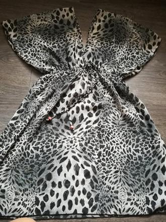 Volná tunika s leopardním vzorem, m