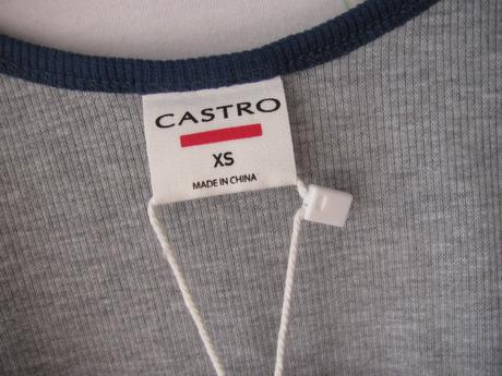 Bavlněný šedý žebrovaný nátělník, 140