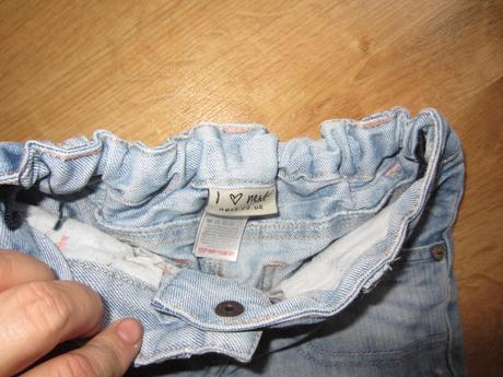 Peckovní džínové, riflové kraťásky, next,92