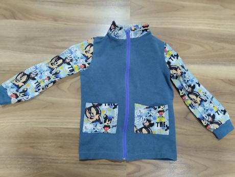 Handmade mikina na zip mickey, 122