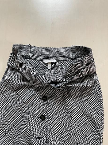 Káro rozepínací sukně s páskem, vel 44/ cca xxl i, h&m,xxl