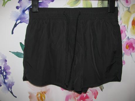 Letní sportovní běžecké černé šortky h&m, h&m,s