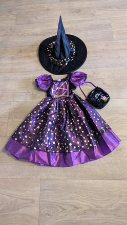 Ka27 karnevalový kostým čarodějnice vel. 4 - 6 let, 