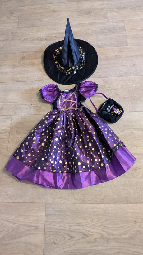 Ka27 karnevalový kostým čarodějnice vel. 4 - 6 let,