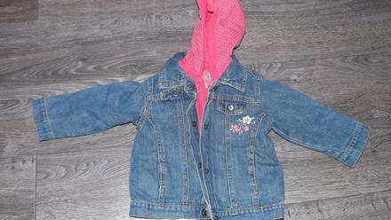 Riflová bunda s mikinou, baby club,80