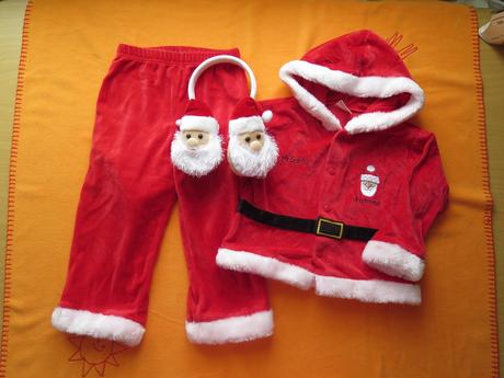 Kostým santy + klapky na uši, 