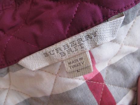 Dámská přechodná prošívaná vínová bunda burberry, burberry,l