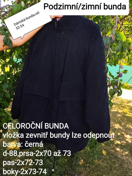 Podzimní/zimní bunda- vel.52, 52