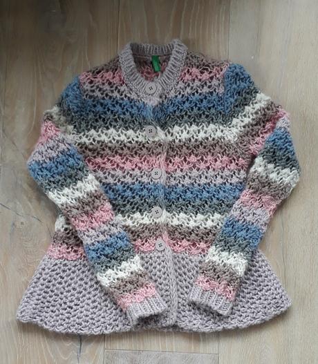 Vícebarevný svetr benetton, vel. 110, benetton,110