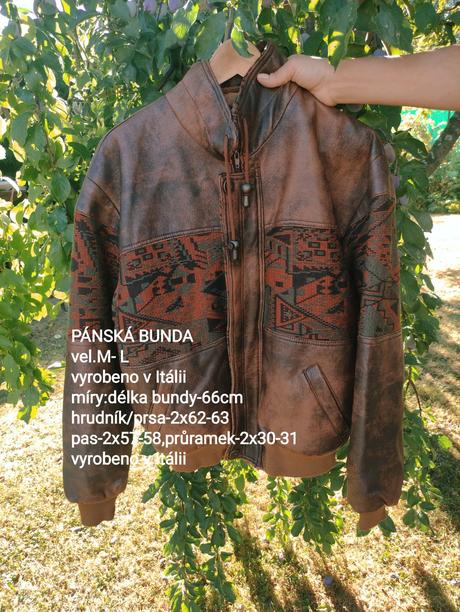 Koženková bunda- vel.m-l, m
