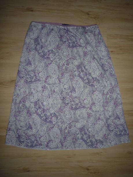 Fialovobílá lehká sukně elements, m