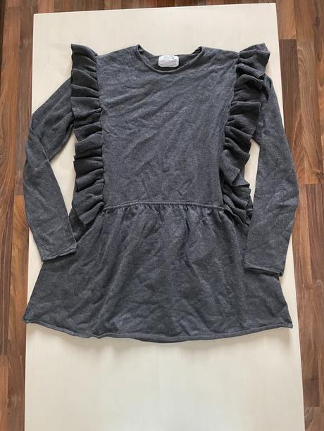 Śedý top/svetřík s volány, vel 164, 13-14 let, i v, 164