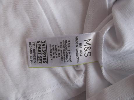 Bavlněné bílé chlapecké tílko, marks & spencer,164