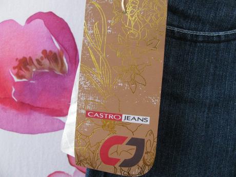 Džínová elastická minisukně, 34