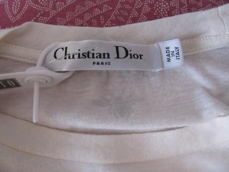 Bílé bavlněné dámské, dívčí tričko christian dior, m