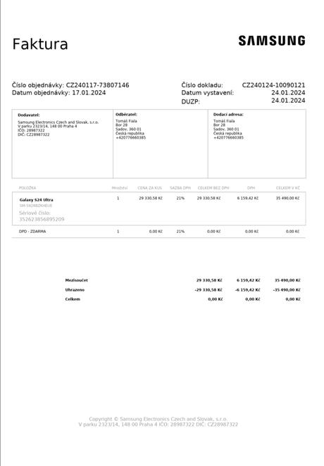 Samsung galaxy s24 ultra černý, samsung