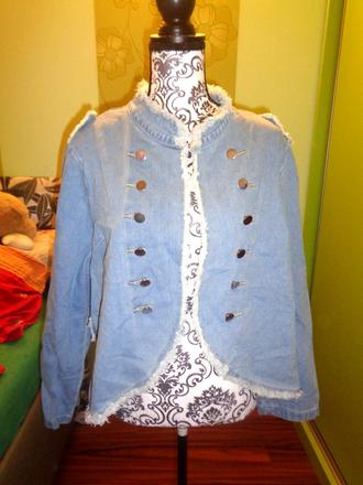 Nádherná světle modrá riflová bunda, xxl