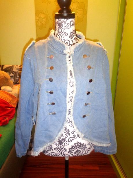 Nádherná světle modrá riflová bunda, xxl