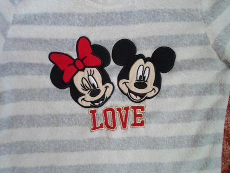 Šedá mikina mikinka chlupatka minnie mickey, disney,164