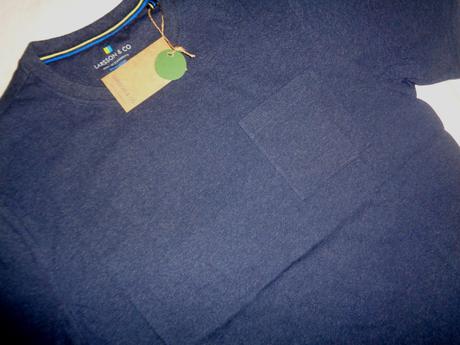 Tmavomodré tričko s kapsičkou-mírný melír-larsson, m / s