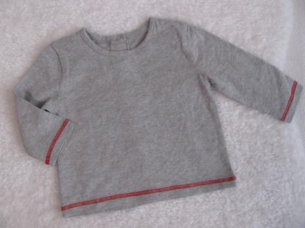 Bavlněné šedé tričko, 68