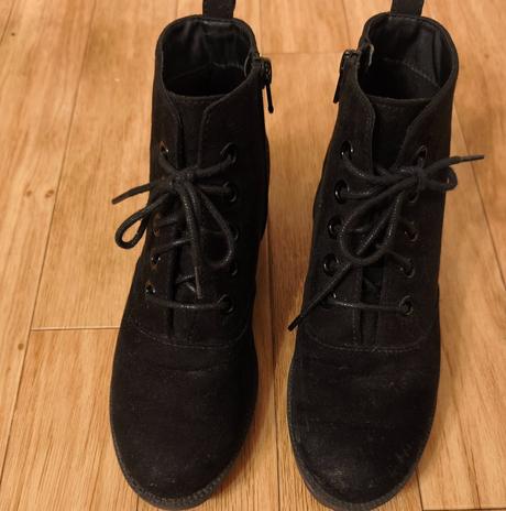 Černé kotníkové boty vel. 36, h&m,36