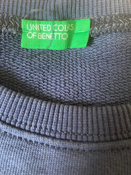 Bavlněná mikina s nápisy, benetton,152