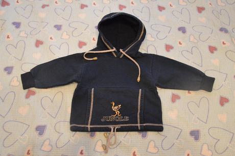 Bavlněná mikina mikinka s kapucí, 74