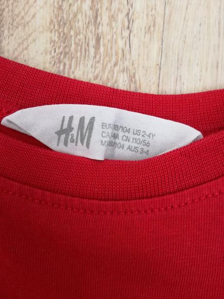 Triko s dl rukávem s nápisem, zn. h&m, vel.98/104, h&m,98
