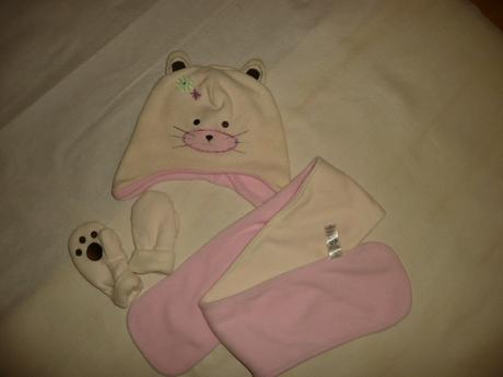 Souprava čepice kočička šála rukavice 3-7 let, george,104