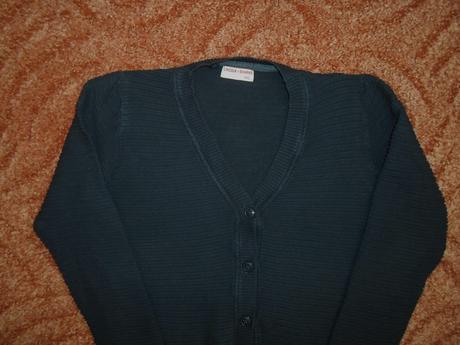 Modrý svetr svetřík knoflíčky, 134