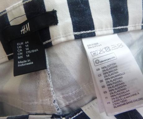 Opticky zeštíhlující kalhoty - vel.m-l, h&m,l