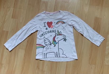 Triko & tričko i love unicorns vel. 128, pepco,128