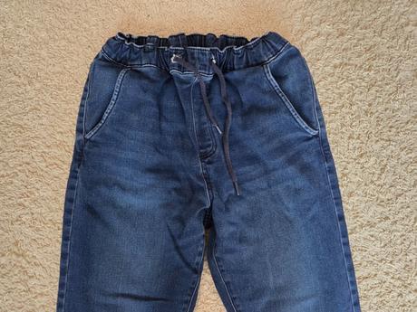 Tmavě modré rifle do gumy - joggers - vel 52, 52