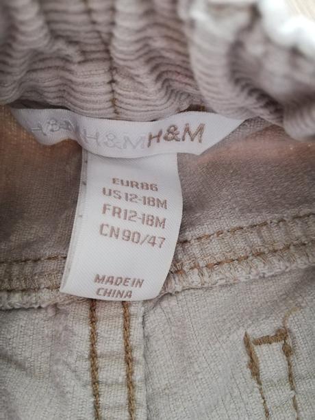 Slušivé manžestráky h&m, h&m,92