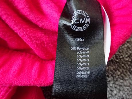 Fleesové tepláky sytě růžové, vel. 86/92, tcm,86