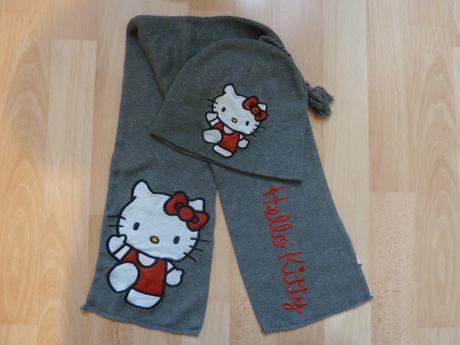 Komplet čepice & šála hello kitty h&m 1-3 roky, h&m,86