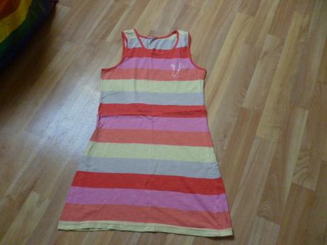 Pruhaté šaty vel. 10-12, 140