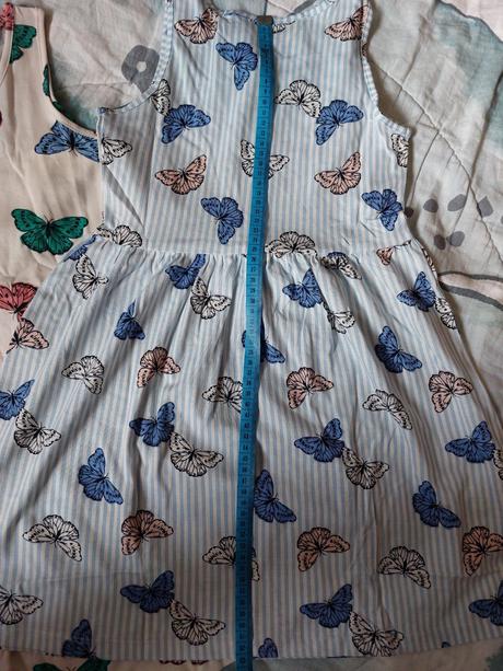 2x šaty motýlci, h&m,122