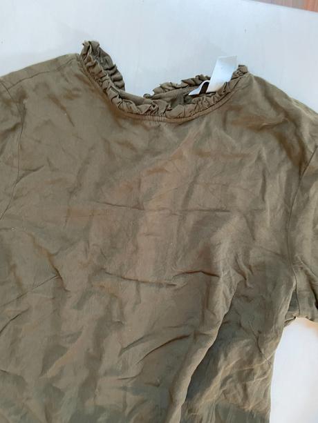 Khaki šaty s prostřiženými zády, nebo tunika, vel, h&m,s