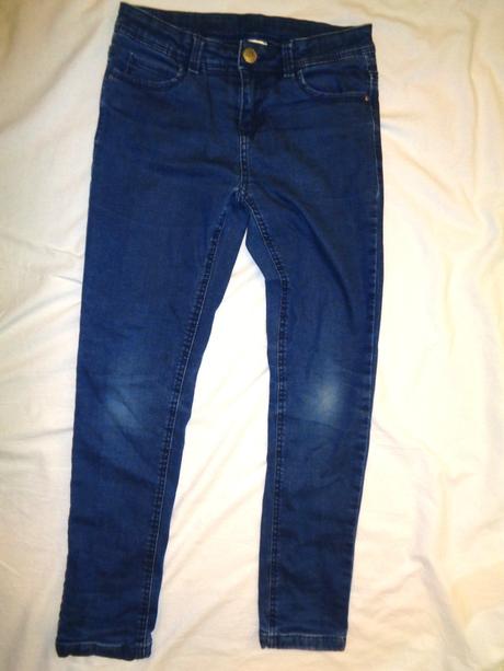 Luxusní elastické rifle podšité bavlnou, c&a,146