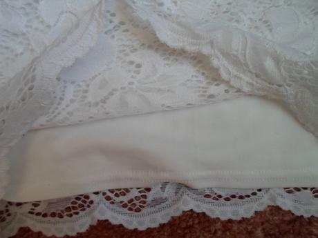 Bílé krajkové tričko triko tílko crop top, new yorker,m